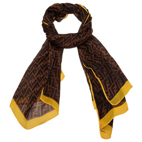 fendi zucca silk scarf|real real fendi scarf.